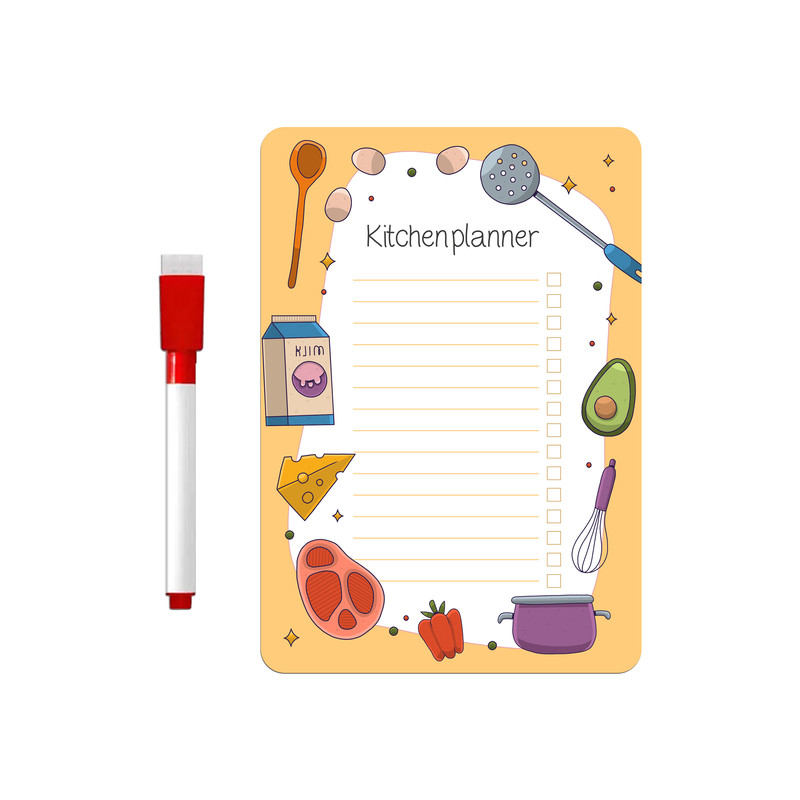 تخته وایت برد مغناطیسی جیک جیک مدل یخچالی سایز 20x14 سانتی متر