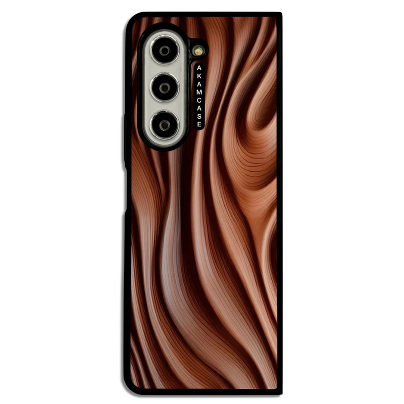 کاور آکام مدل AMC-WSGZFOLD5-WOOD-6 مناسب برای گوشی موبایل سامسونگ Galaxy Z Fold 5