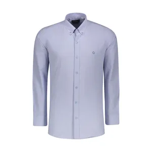 پیراهن آستین بلند مردانه دیورسو مدل آکسفورد رنگ آبی