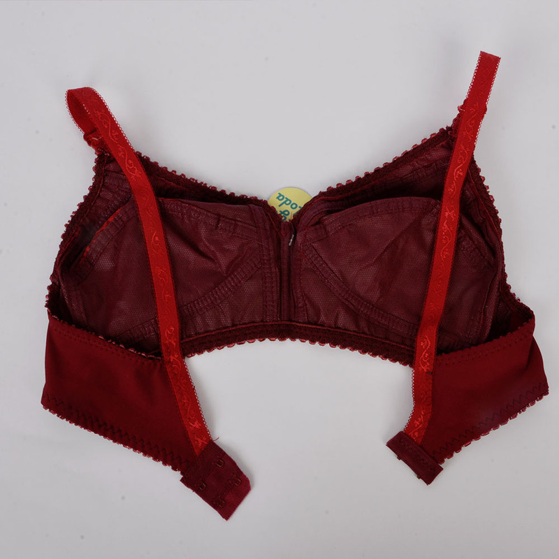 سوتین زنانه پرجامدا مدل 340020618 رنگ زرشکی