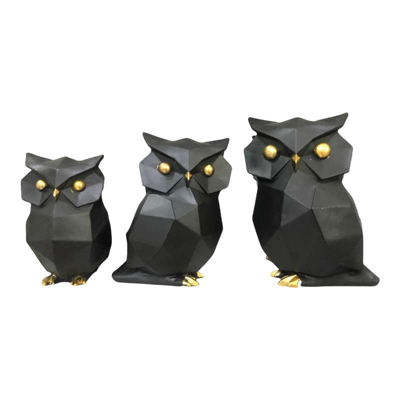 مجسمه مدل جغد بسته 3 عددی