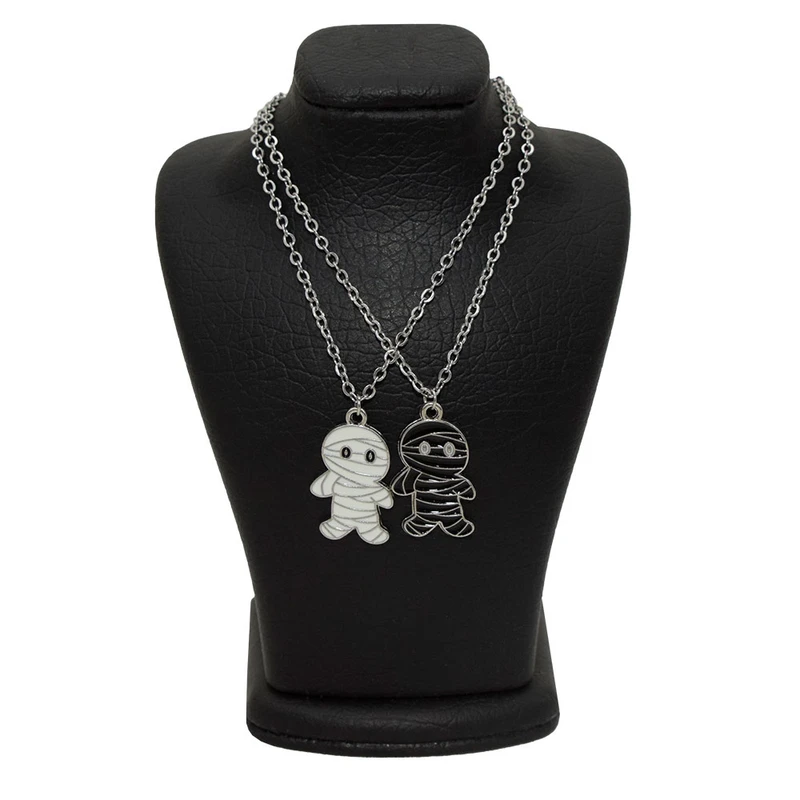 گردنبند دخترانه دلنار گالری مدل کاپلی مومیایی مجموعه 2 عددی