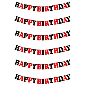 ریسه تولد مدل Happy birthday پلاس بسته 6 عددی