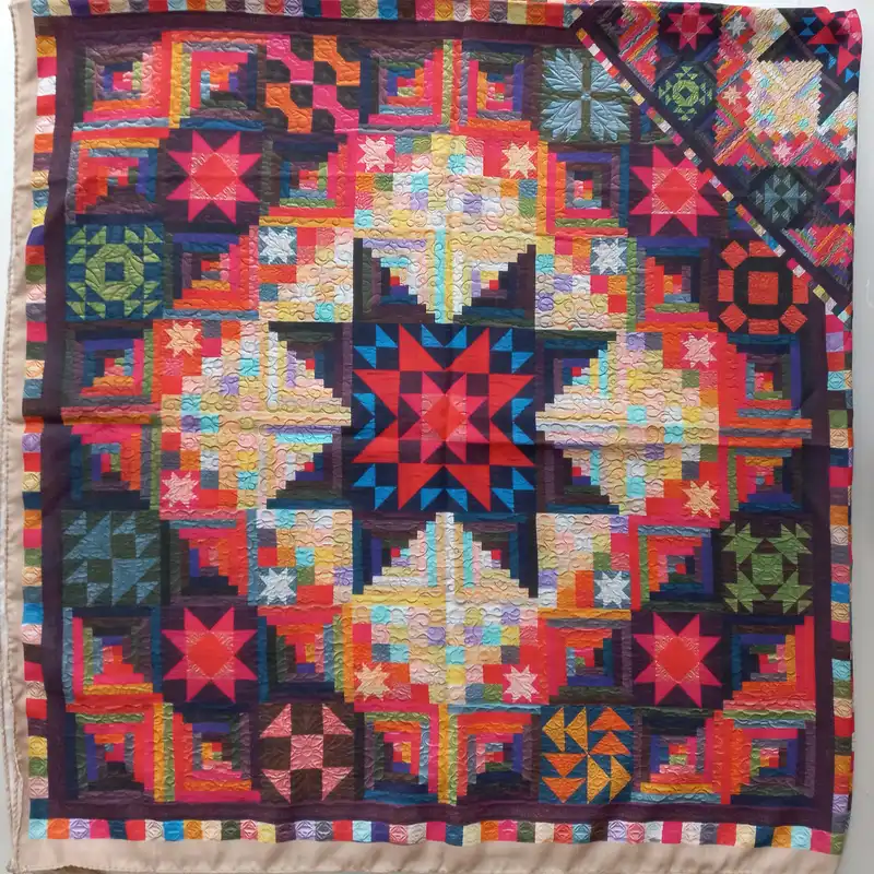 روسری زنانه مدل نخی قواره بزرگ گلیمی اقلیمی سنتی کد 726