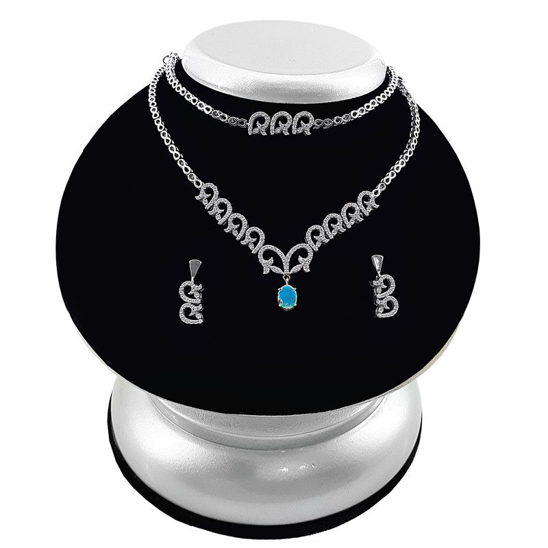 نیم ست نقره زنانه مدل 100169 نیم ست نقره زنانه مدل 100169