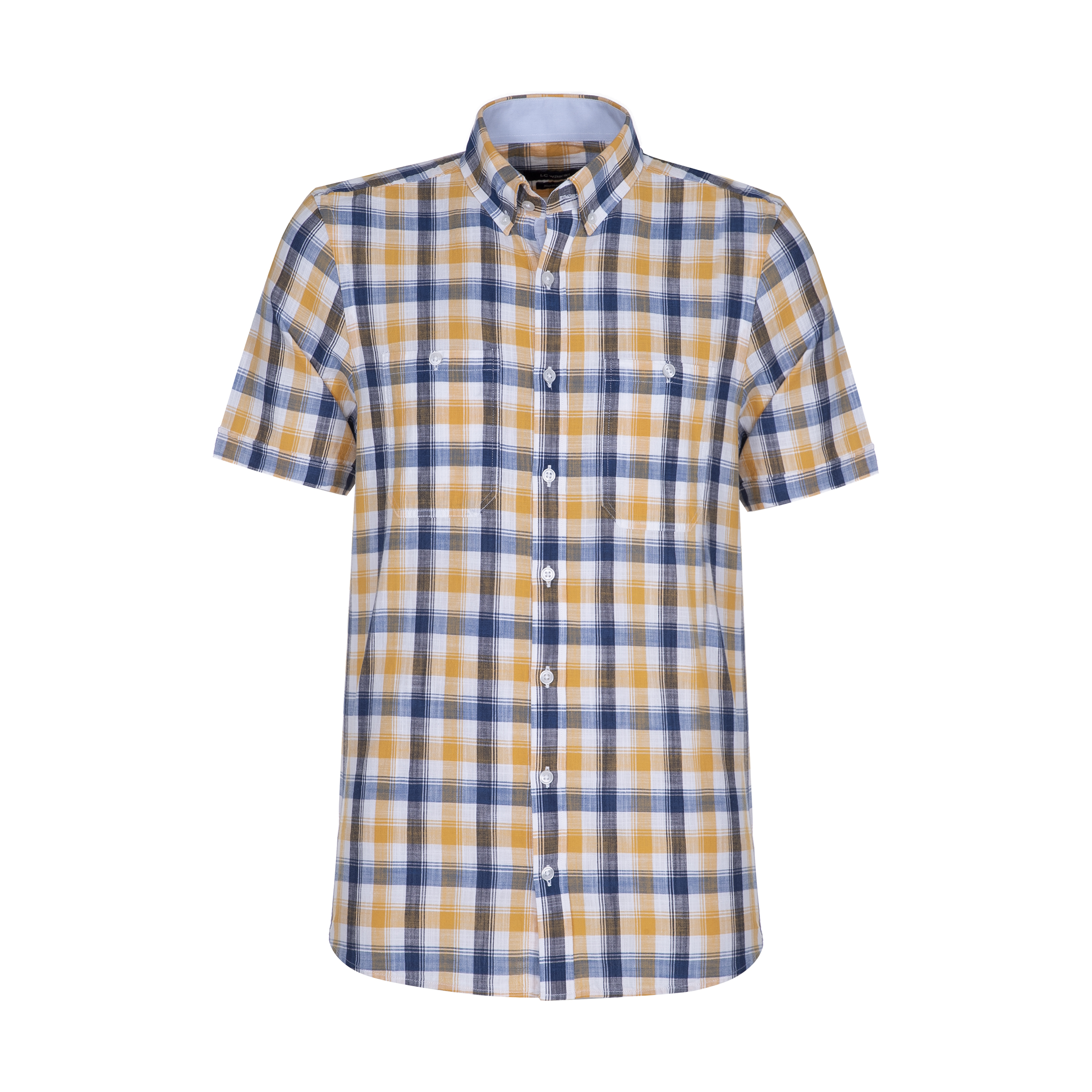 پیراهن مردانه ال سی وایکیکی مدل 0SQ212Z8-LQ2-YELLOWCHECKED