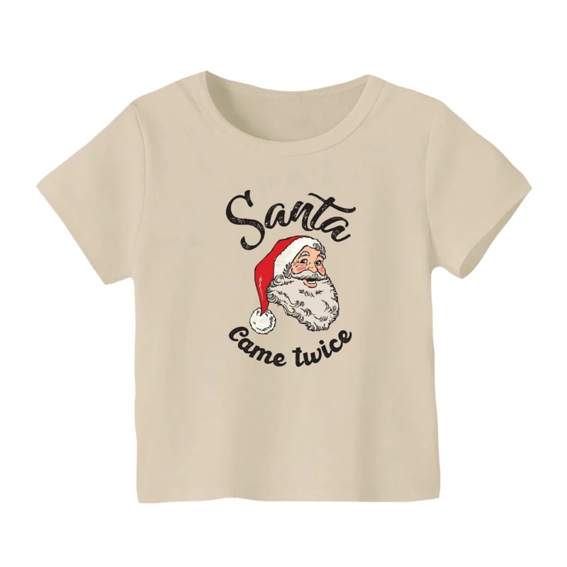 تی شرت آستین کوتاه بچگانه مدل بابانوئل کریسمس کد 19