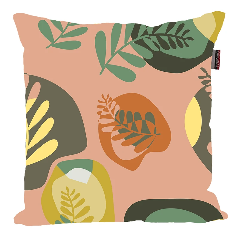 کوسن پاد آفرین مدل مینیمال طرح برگ گلدان کد PK30517