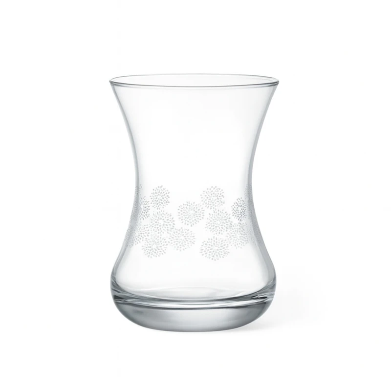 استکان مادام کوکو مدل Lavem White Flowers مجموعه 6 عددی