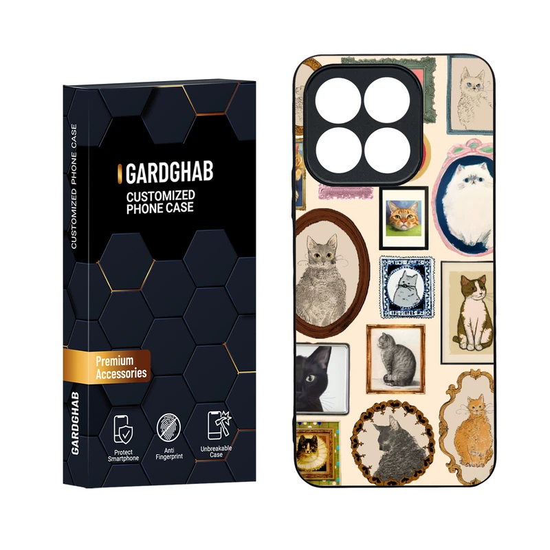 کاور گارد قاب مدل دور ژله ای پشت گلس فانتزی مناسب برای گوشی موبایل آنر Honor X6b 4G