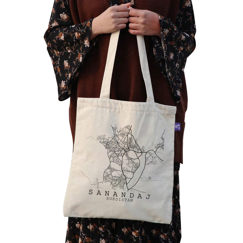 ساک خرید ترمه طراحان ایده مدل نقشه شهر سنندج کد map0517 - L