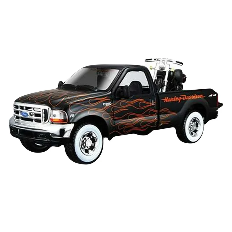 ماکت ماشین مایستو مدل وانت فورد f150 و موتور سیکلت هارلی