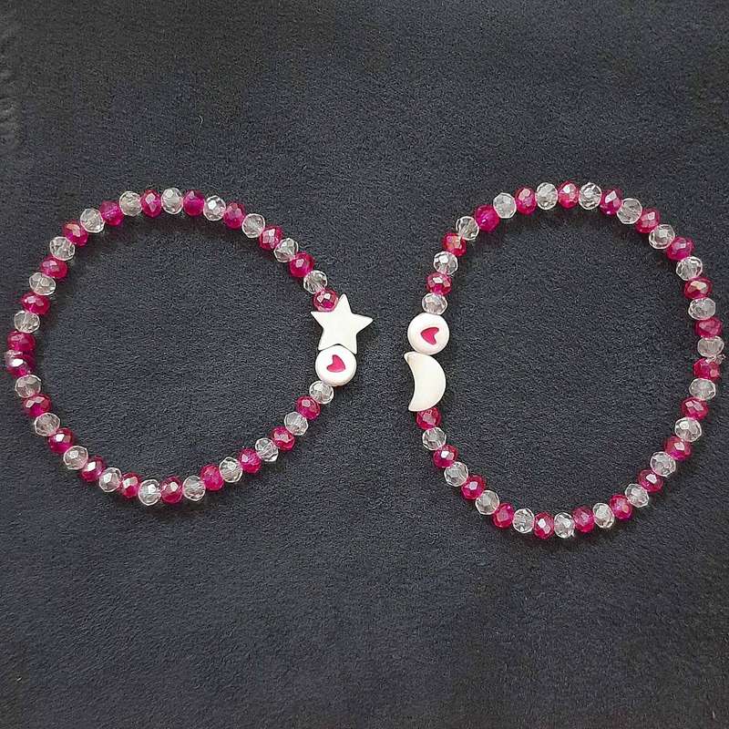 دستبند دخترانه مدل ماه و ستاره مجموعه دو عددی دستبند دخترانه مدل ماه و ستاره مجموعه دو عددی