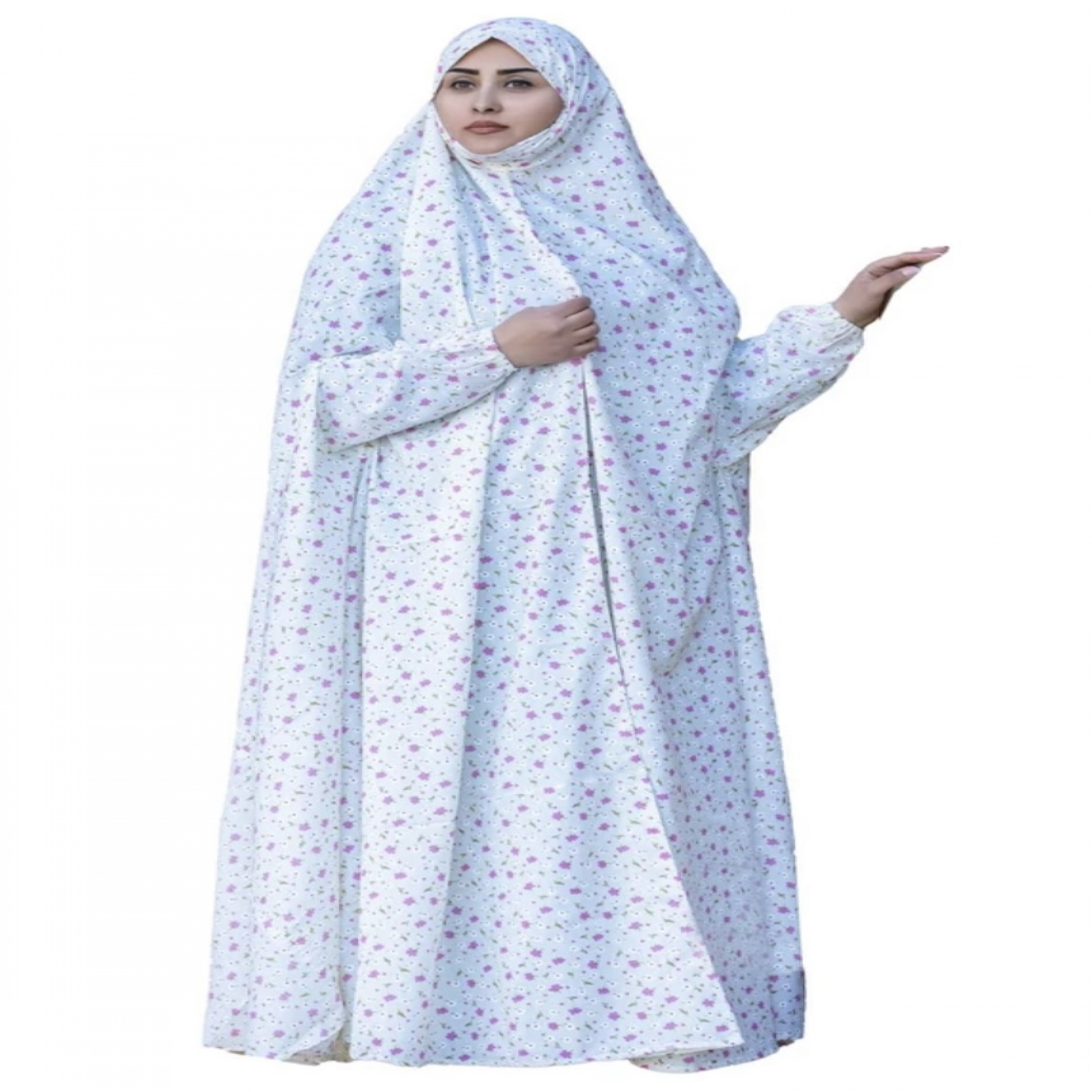 چادر نماز مدل جلو بسته آستین پرنسسی