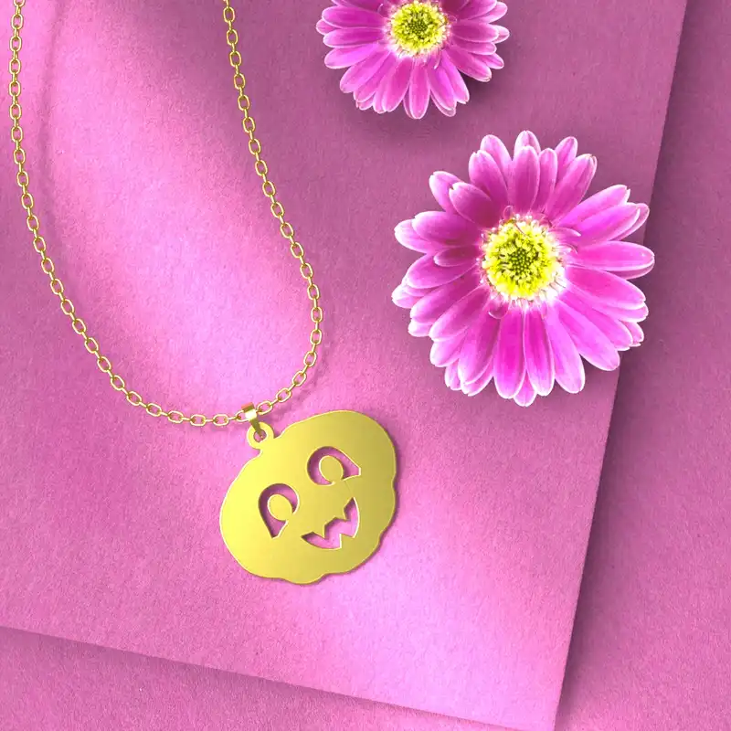 گردنبند طلا 18 عیار زنانه مدوپد مدل هالووین کد G3-1-1267