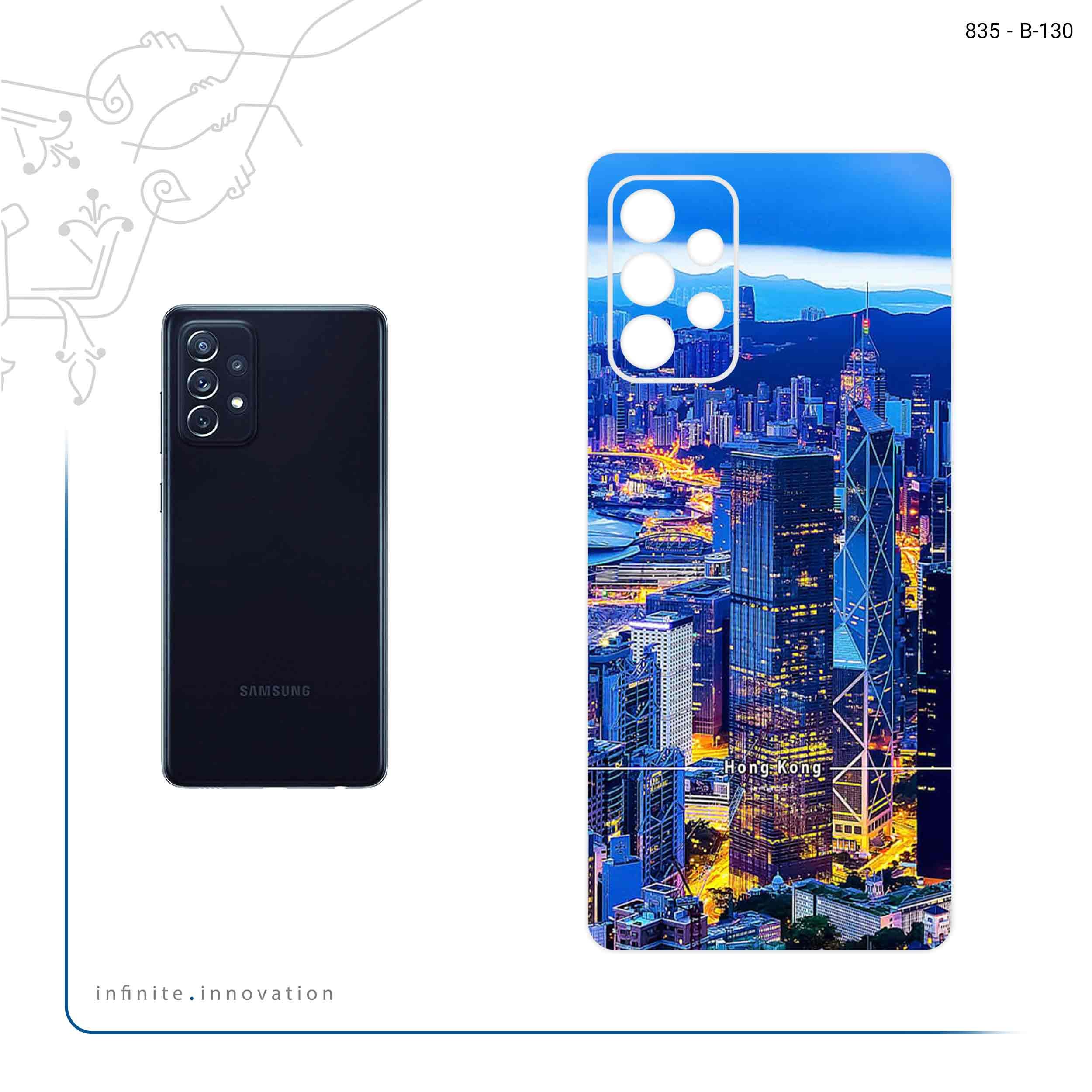 برچسب پوششی ماهوت مدل Hong Kong City مناسب برای گوشی موبایل سامسونگ Galaxy A72