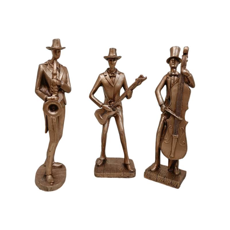 مجسمه مدل نوازنده لوکس مجموعه 3 عددی مجسمه مدل نوازنده لوکس مجموعه 3 عددی