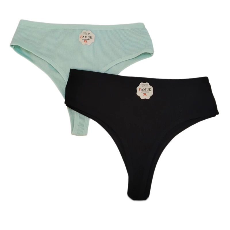 شورت زنانه پاموک مدل سوپر پنبه کد PZK0207 بسته 2 عددی