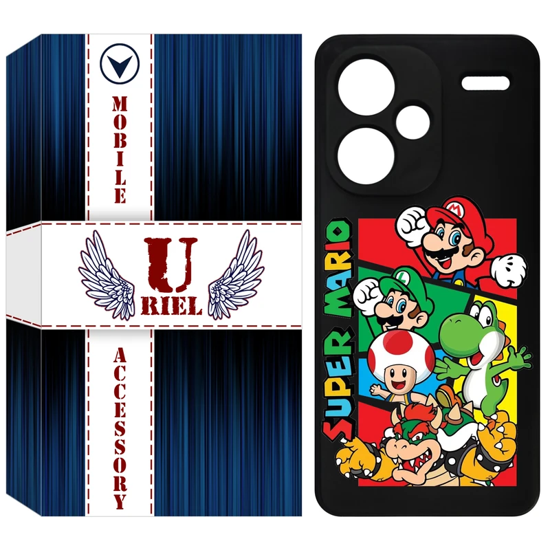 کاور یوریل مدل KSH کد 76 طرح ماریو مناسب برای گوشی موبایل شیائومی Redmi Note 13 Pro Plus