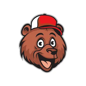 استیکر چوبی کودک مدل خرسی کد 002