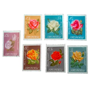 تمبر یادگاری مدل گل کد bc-1450 مجموعه 7 عددی