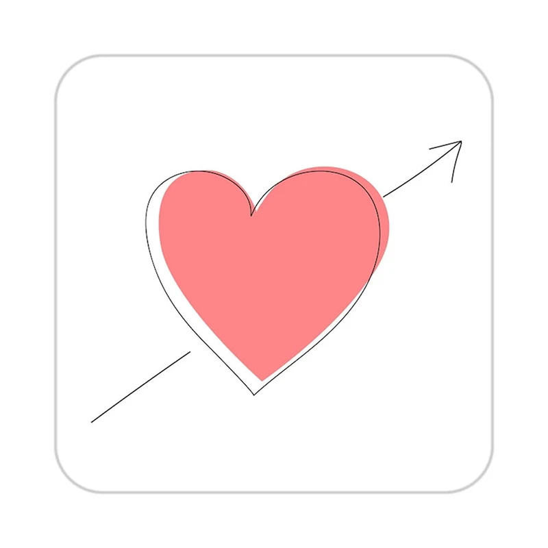 زیر لیوانی کاکتی طرح عاشقانه مدل mp36612