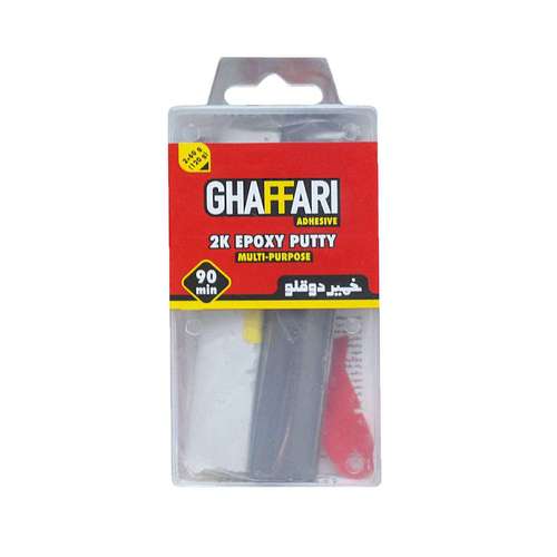 چسب دو قلو خمیری غفاری مدل EPOXY PUTTY وزن 120 گرم