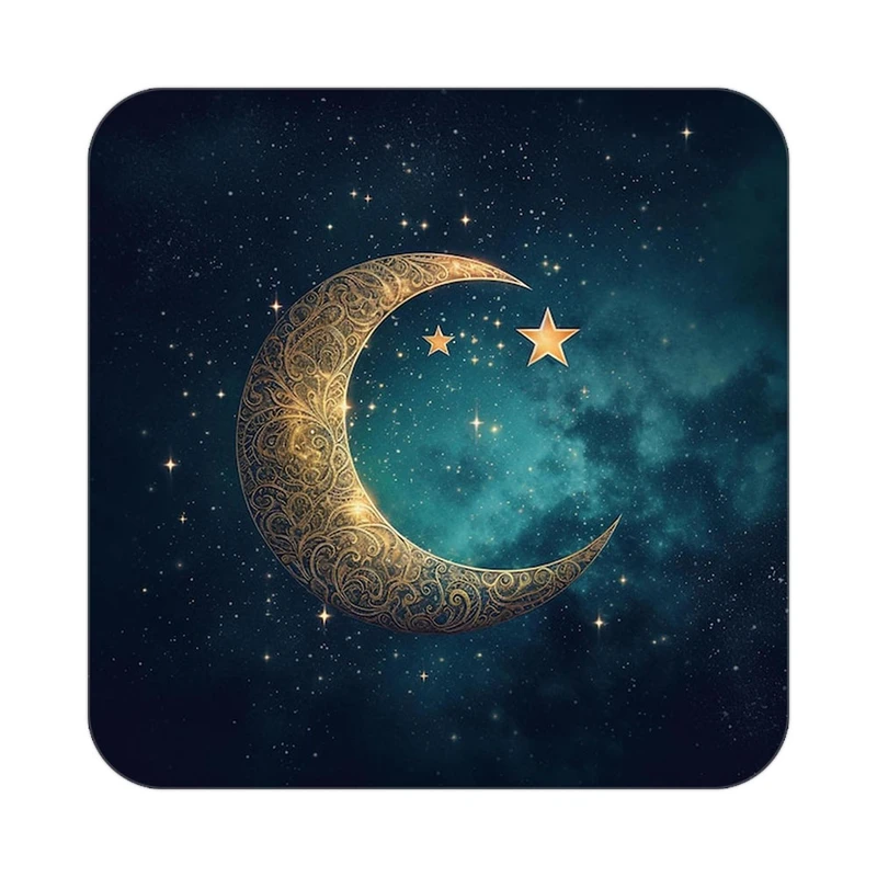 زیر لیوانی کاکتی طرح ماه و ستاره مدل mp53291