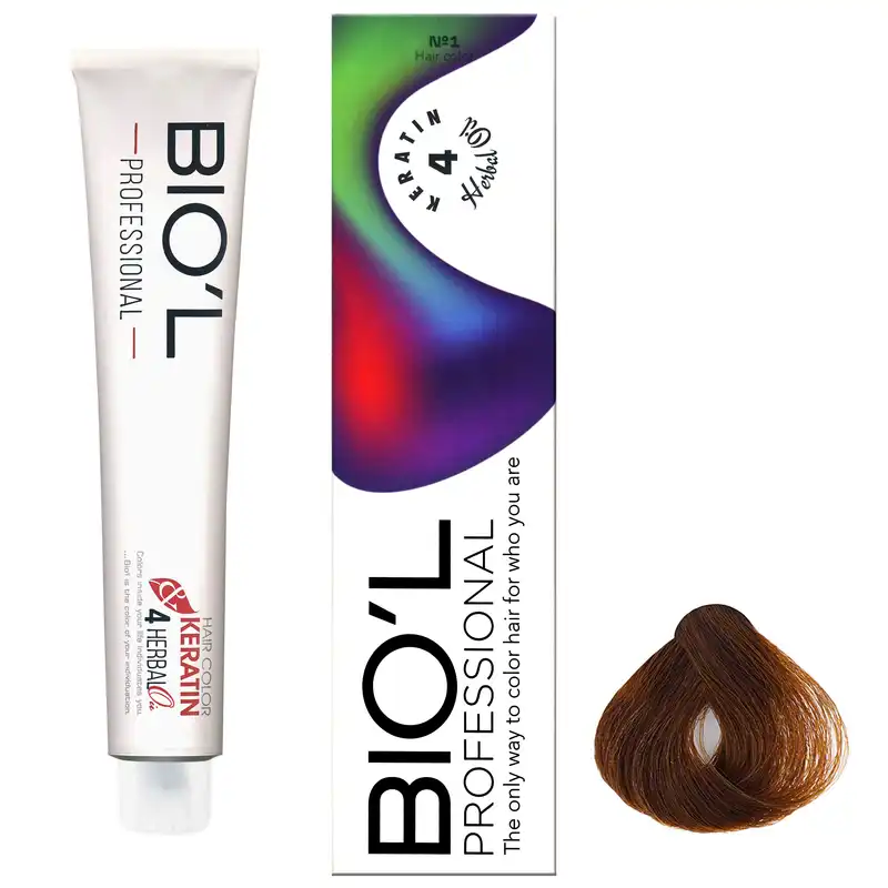 رنگ مو بیول شماره 7.85 حجم 100 میلی لیتر رنگ بلوند گوشتی متوسط