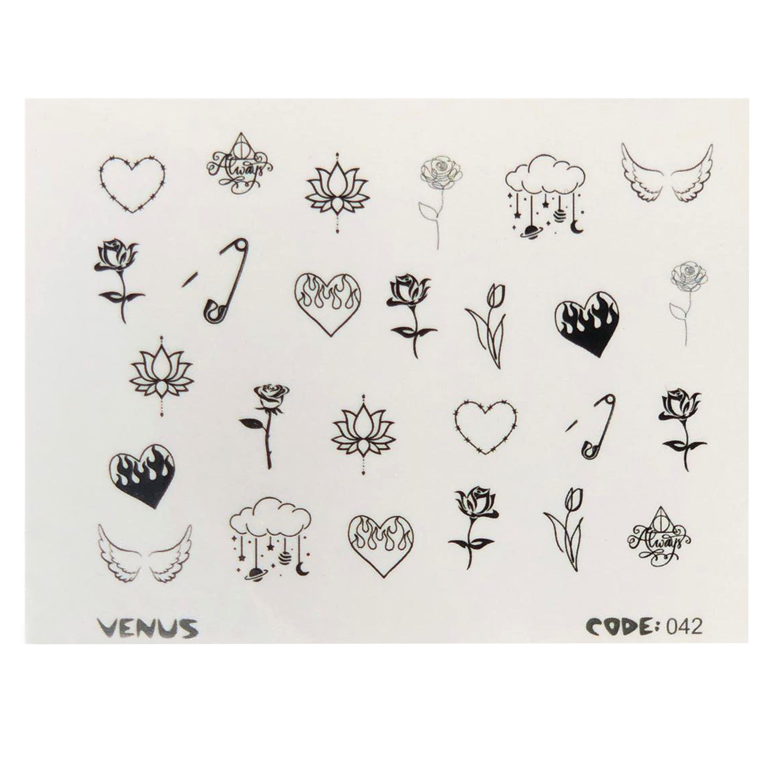 برچسب لنز ناخن مدل ونوس کد 042