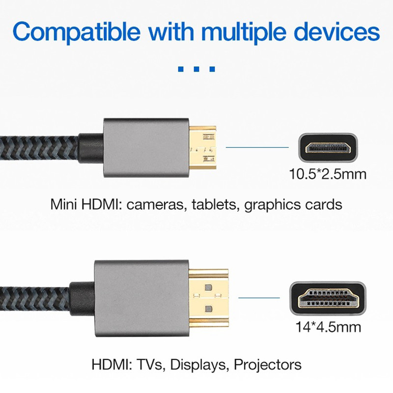 کابل تبدیل Mini HDMI به HDMI یو اِل‌ تی یونیت مدل 4k طول 3 متر