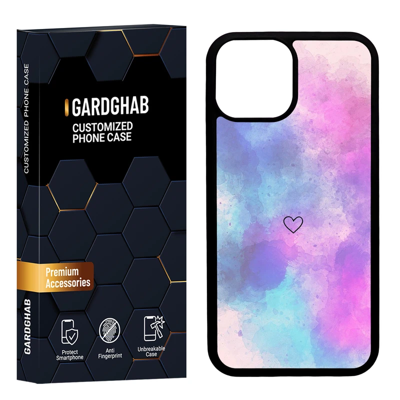 کاور گارد قاب مدل دورژله ای پشت گلس دخترانه مناسب برای گوشی موبایل اپل iPhone 13 Mini