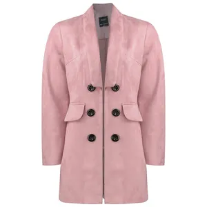 پالتو زنانه مدل PI405 رنگ صورتی