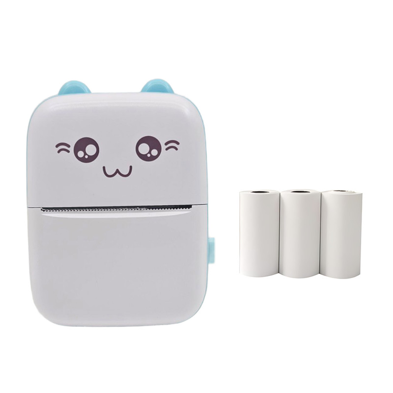 پرینتر لیبل زن ناب سل مدل حرارتی پرتابل کد BLU02 به همراه سه عدد رول کاغذی