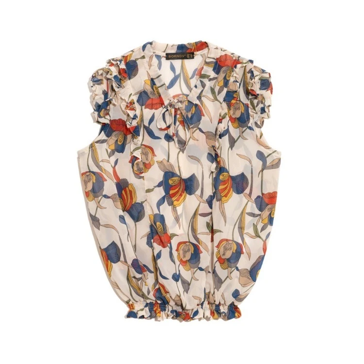 تاپ یقه ایستاده زنانه مدل SN-BD-774364844
