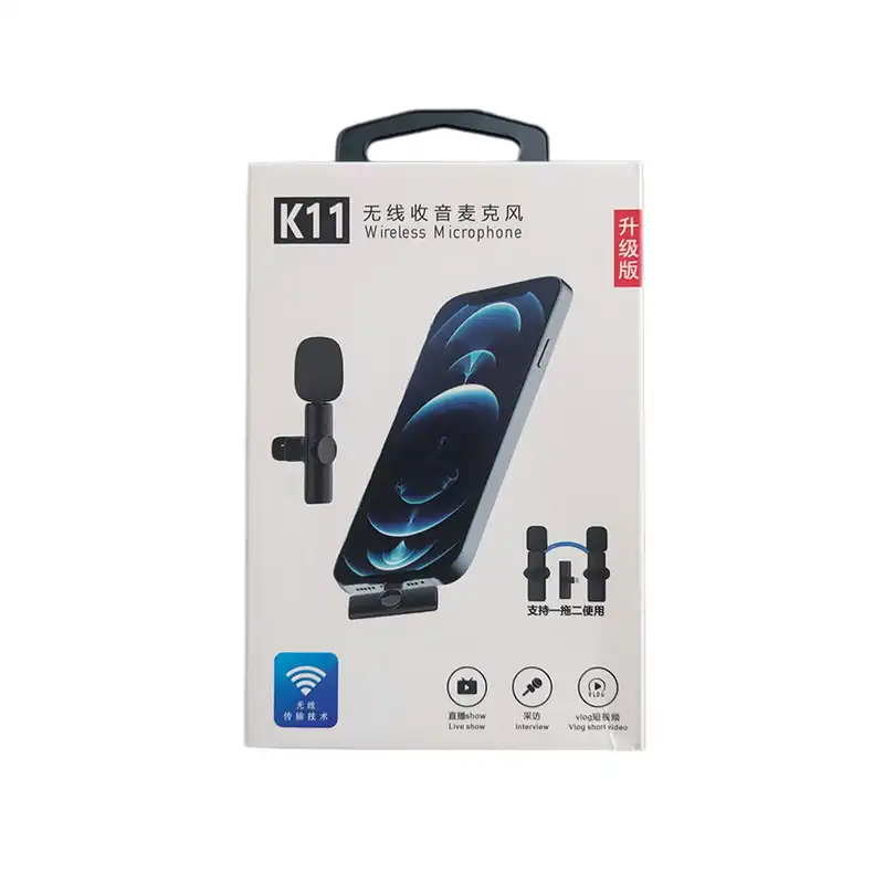 میکروفن یقه ای بیسیم مدل K11 Dual Lightning