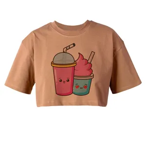 کراپ‌تاپ آستین کوتاه زنانه مدل CUTE کد L271 K