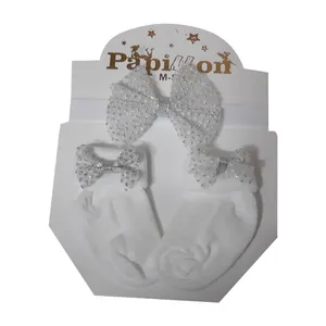  ست هدبند و جوراب نوزاد کد 65
