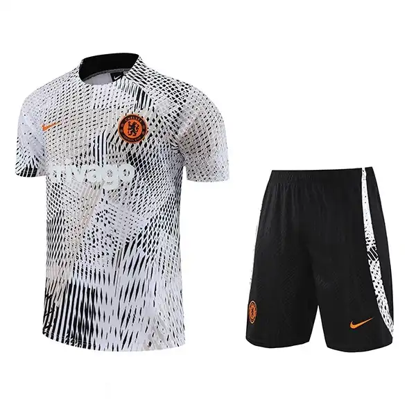 ست تیشرت و شلوارک ورزشی مردانه مدل هواداری چلسی کد 2024