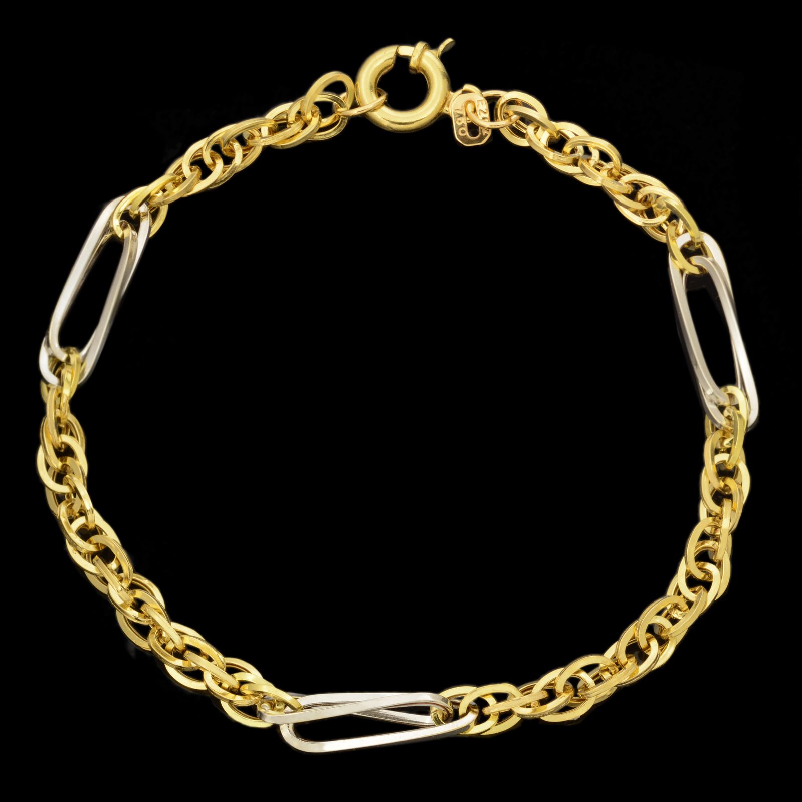 دستبند طلا 18 عیار زنانه طلای مستجابی کد 67154 -  - 1