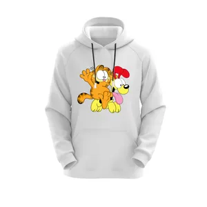 هودی زنانه مدل گارفیلد کد E26 رنگ سفید