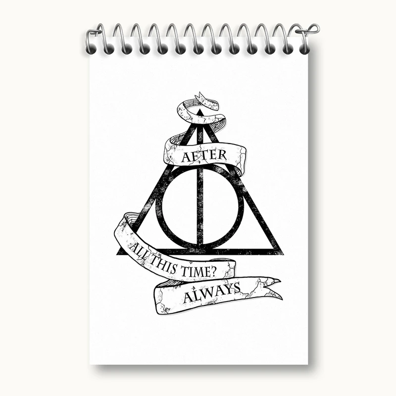 دفتر یادداشت 50 برگ خندالو مدل هری پاتر (Harry Potter) کد F2459