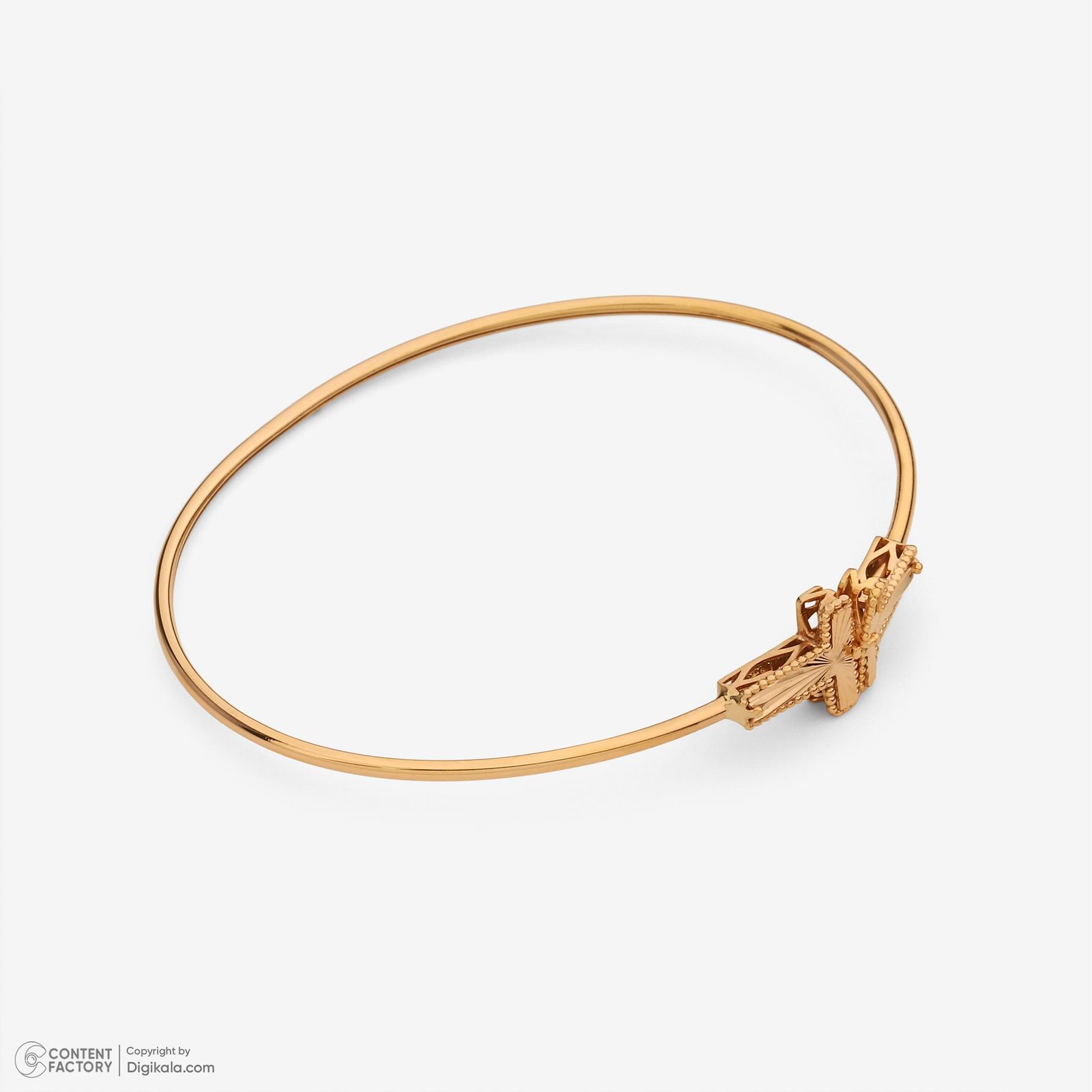 بنگل طلا 18 عیار زنانه حافا گلد مدل تیفانی کد bn006 - - 5