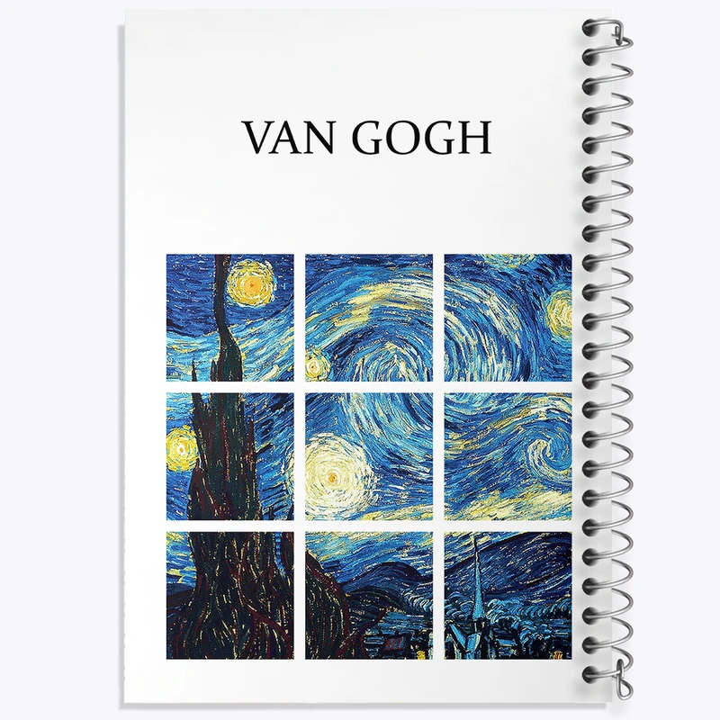 دفتر لیست خرید 50 برگ خندالو طرح شب پر ستاره ونسان ونگوگ کد N1707