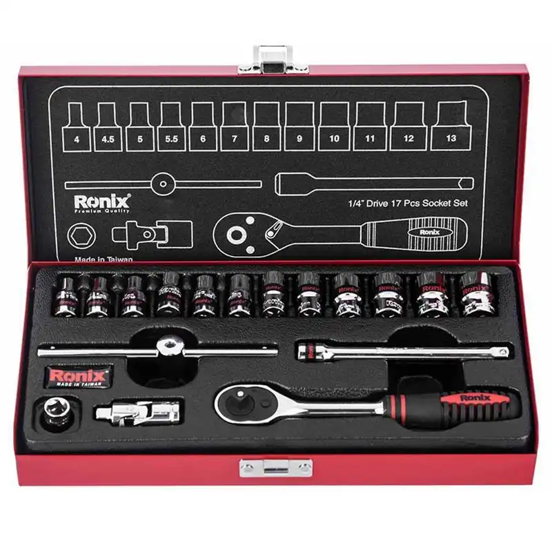 مجموعه 17 عددی آچار و سری بکس رونیکس مدل RH-2617
