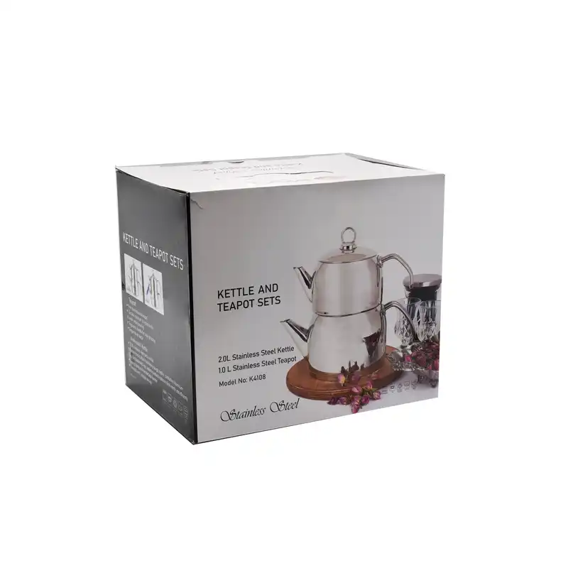 ست کتری و قوری مدل لوله دار کد 4108