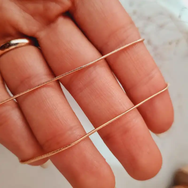 زنجیر زنانه ژوپینگ مدل هرینگبون کد MK