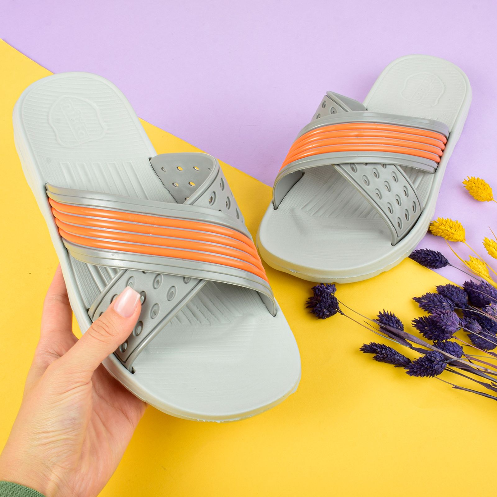 دمپایی مردانه نیکتا مدل پانچی GRY.1803 - - 3