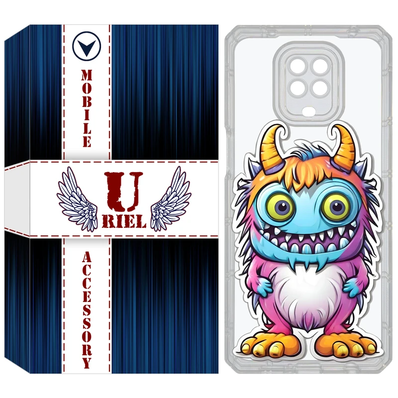 کاور یوریل مدل Clear کد 50 طرح میکروب مناسب برای گوشی موبایل شیائومی Redmi Note 9S / Note 9 Pro / Note 9 Pro Max