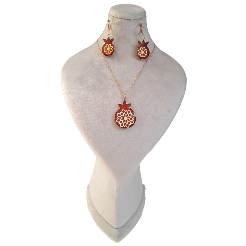 نیم ست زنانه مدل انار رزینی طرح شب یلدا